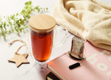 Logo trade advertising products picture of: Double wall glass mug 450ml