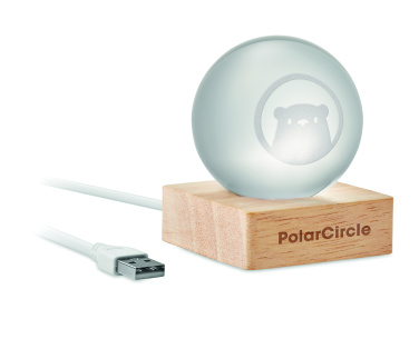 Logo trade promotional gifts image of: LED glass ball
