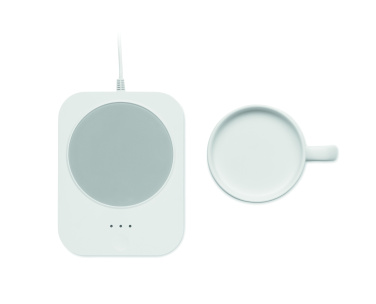 Logo trade promotional merchandise picture of: Wireless charger mug warmer set