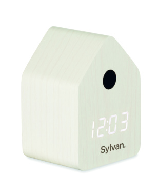 Logo trade promotional merchandise image of: MDF cuckoo alarm clock