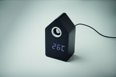 Logo trade promotional item photo of: MDF cuckoo alarm clock