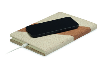 Logotrade promotional product image of: A5 notebook with 15W charger