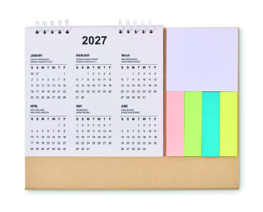 Logo trade promotional merchandise picture of: Desk calendar with memo pad