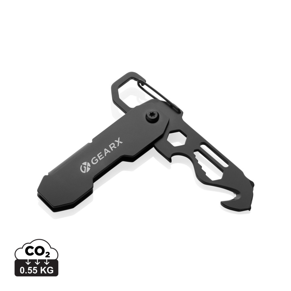 Logo trade promotional giveaways image of: Gear X foldable EDC tool with carabiner and parcel cutter