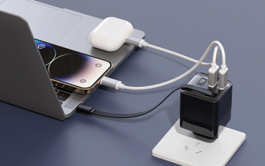 Logotrade promotional items photo of: Urban Vitamin Mendocino 65W GaN charger retractable cable