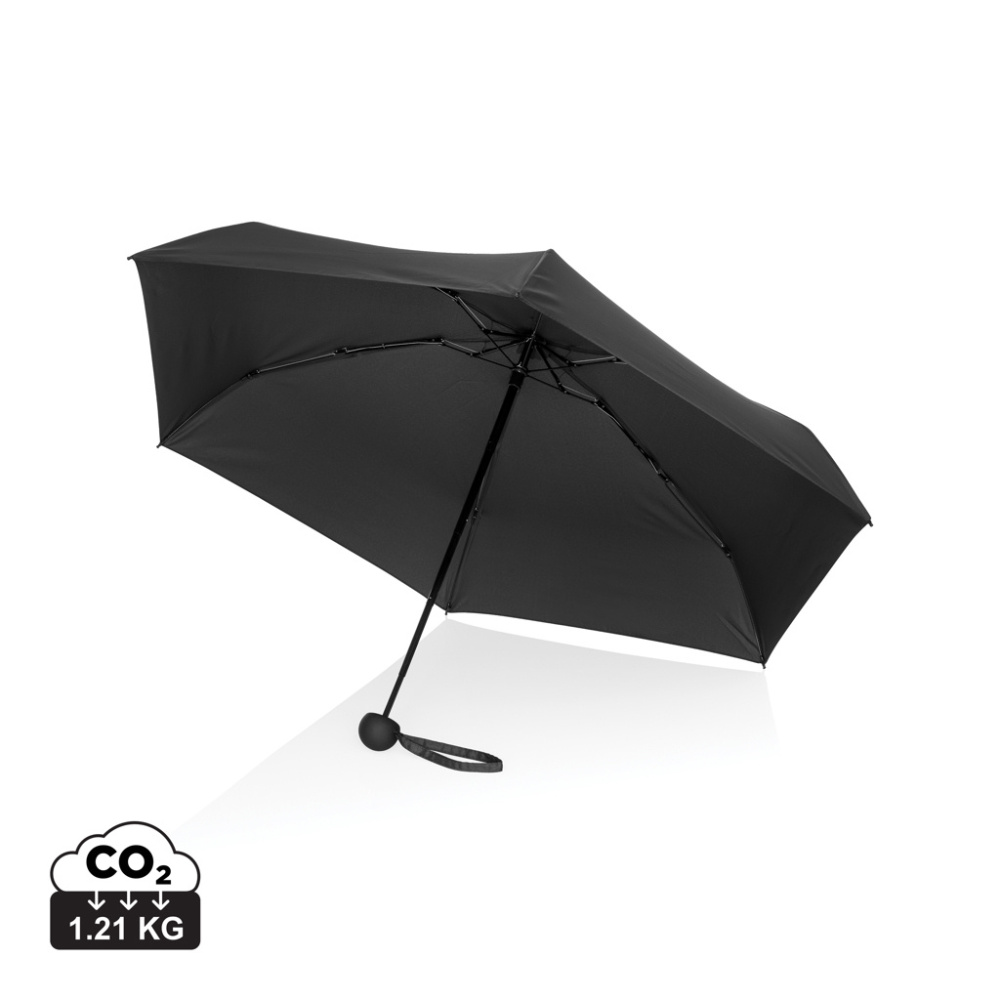 Logo trade promotional product photo of: 19.5" Aware™ RPET super mini manual 190T Pongee umbrella
