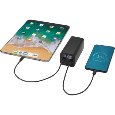 Logo trade promotional items image of: Acamar 20.000 mAh 70W recycled aluminium laptop power bank