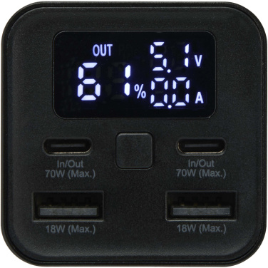 Logotrade promotional merchandise picture of: Acamar 20.000 mAh 70W recycled aluminium laptop power bank