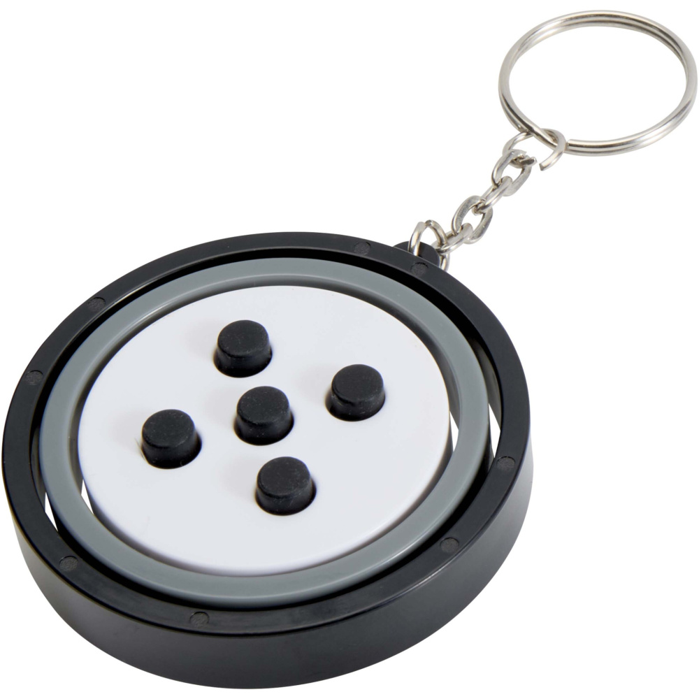 Logo trade promotional giveaways image of: Spinx recycled plastic gyroscope fidget keychain
