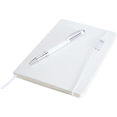 Logotrade advertising product image of: Legato Elegance A5 hard cover notebook and rollerball pen set