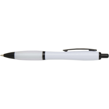 Logo trade promotional gifts picture of: Nash recycled plastic ballpoint pen with black trims (black ink)