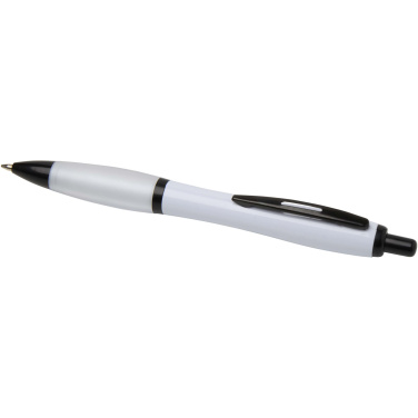Logotrade promotional merchandise picture of: Nash recycled plastic ballpoint pen with black trims (black ink)