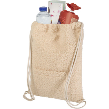Logotrade promotional item picture of: Bear GRS recycled sherpa drawstring backpack 9L