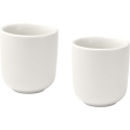 Male 90 ml ceramic espresso cups - set of 2, White