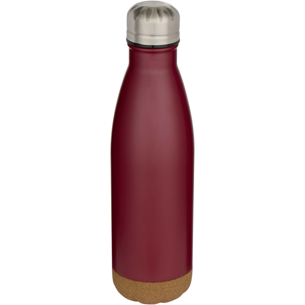 Logo trade promotional giveaways picture of: Cove 500 ml double wall vacuum insulated stainless steel water bottle with cork details