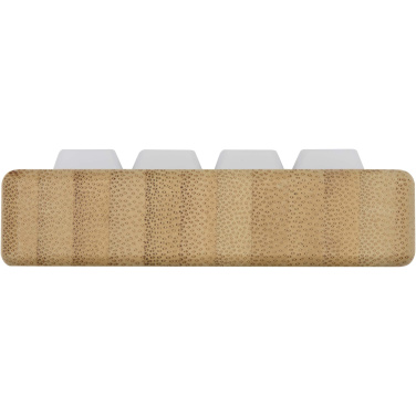 Logo trade promotional gifts picture of: Algol recycled plastic phone stand and fidget toy with bamboo details