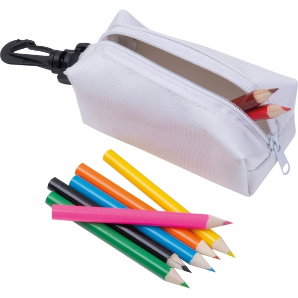 Logo trade promotional products image of: Case with Colored Pencils CARLTON