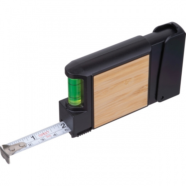 Logo trade promotional gifts image of: 3-Meter Tape Measure with Level HALIFAX