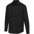 Citrine twill men's shirt, Solid black