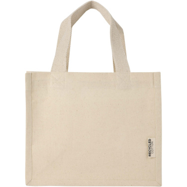 Logo trade promotional merchandise picture of: Odessa 220 g/m² GRS recycled cotton mini gusset tote bag 9L