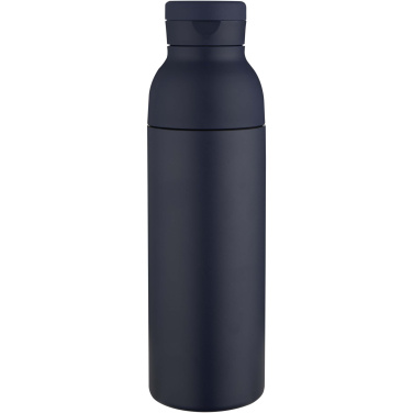 Logo trade promotional products image of: Illuminate 650 ml RCS recycled double wall stainless steel water bottle with 3-piece lid set