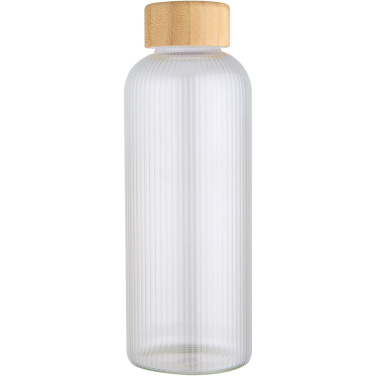 Logo trade corporate gift photo of: Mirage 650 ml single-walled borosilicate glass bottle with bamboo lid