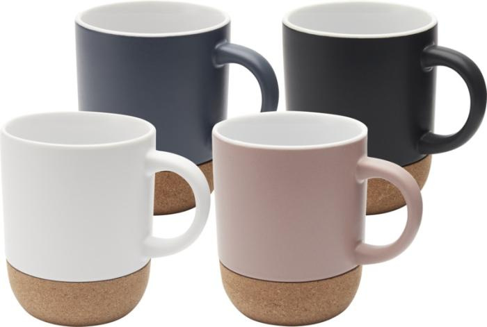 Logotrade business gift image of: Billie 300 ml ceramic mug with cork details and matt finish