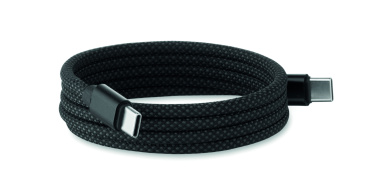 Logo trade corporate gifts image of: Braided magnetic cable in RPET