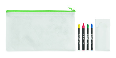 Logo trade corporate gifts picture of: Pencil case with 4 crayons