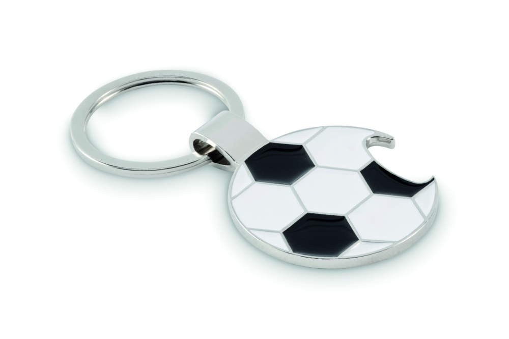 Logotrade promotional item picture of: Football keyring with opener