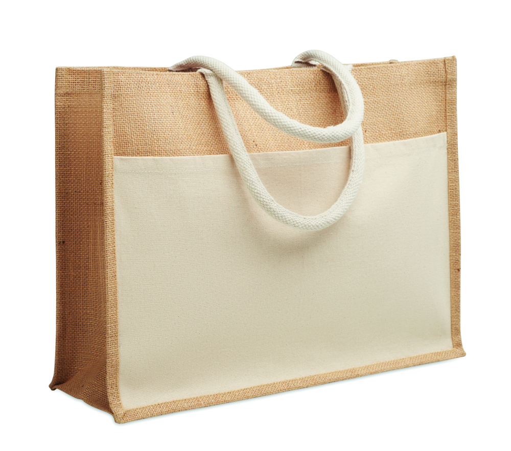 Logo trade promotional products image of: Jute shopping bag