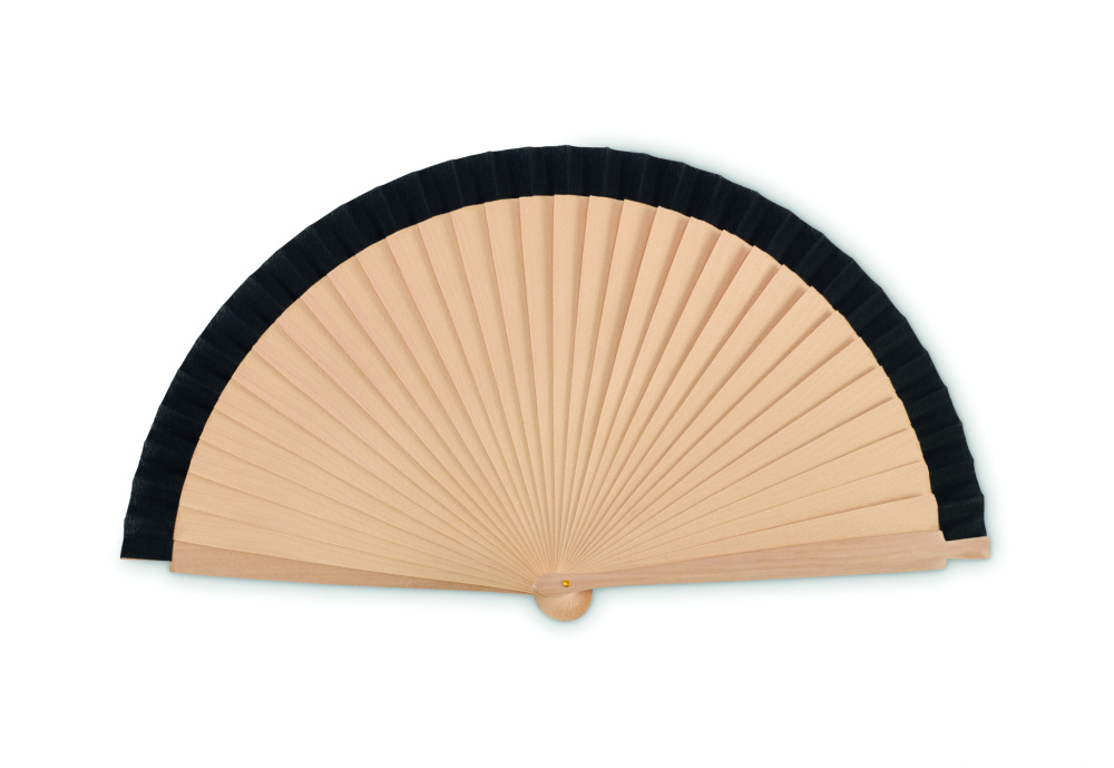 Logo trade advertising product photo of: Wooden hand fan