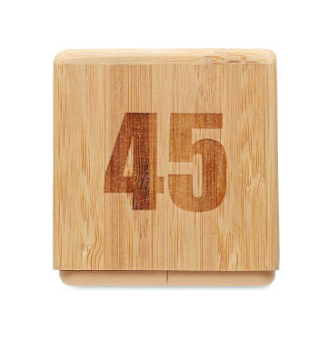 Logotrade advertising product image of: Bamboo twist snooze timer