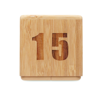 Logotrade promotional merchandise image of: Bamboo twist snooze timer