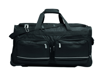 Logo trade business gifts image of: Duffle bag trolley 600D RPET