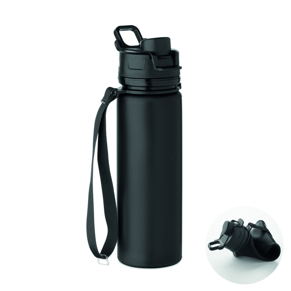 Logo trade promotional merchandise photo of: Foldable silicone sports bottle