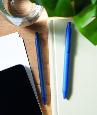 Logo trade promotional item photo of: Wheat Straw/ABS push type pen