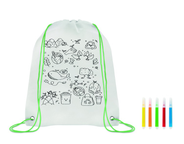 Logotrade business gift image of: Non woven kids bag with pens