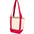 Sam 320 g/m² GRS recycled mini cotton tote bag, Red / Natural