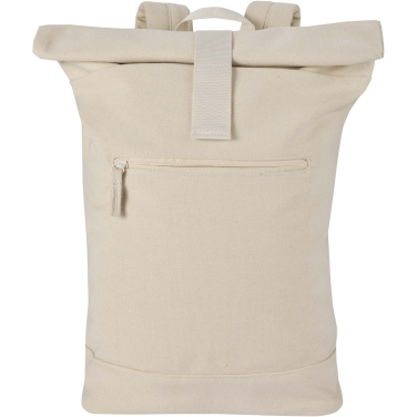 Logo trade advertising product photo of: Recanvas 14” GRS recycled rolltop backpack 16L