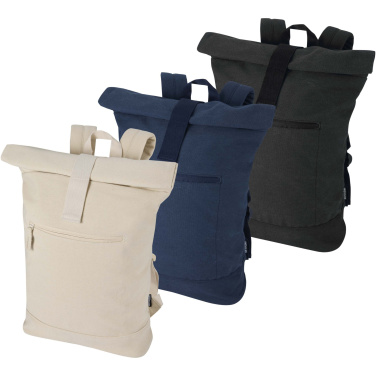 Logo trade advertising products picture of: Recanvas 14” GRS recycled rolltop backpack 16L