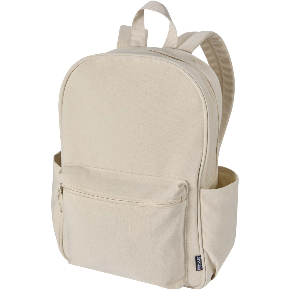 Logo trade promotional products image of: Recanvas 15.6” GRS recycled city backpack 16L