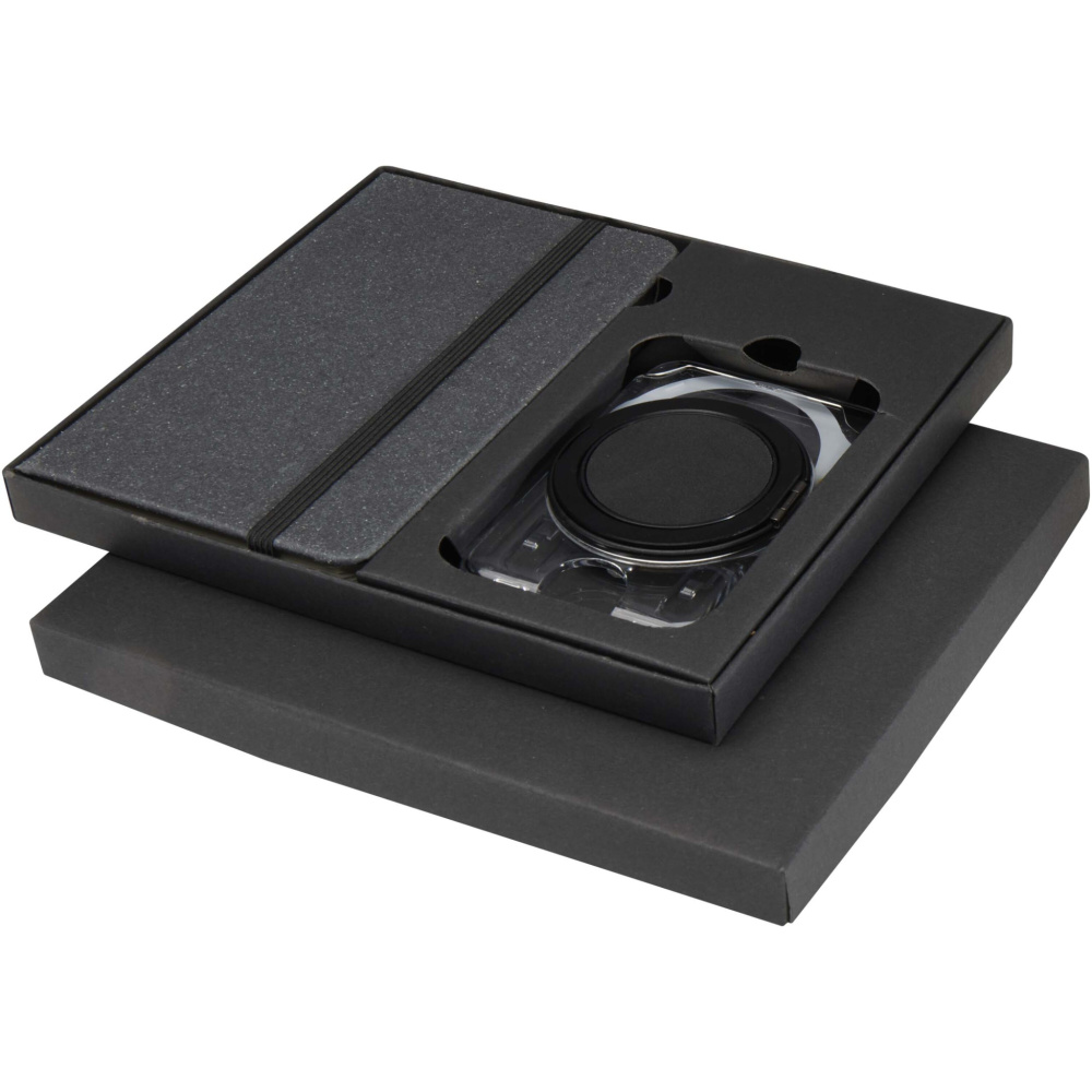 Logo trade promotional item photo of: Kern A6 hard cover notebook and MagSafe wallet gift set