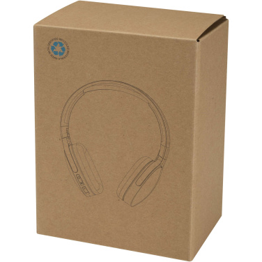 Logo trade corporate gifts image of: Ancha recycled plastic over-ear wireless Bluetooth® headset