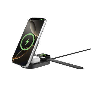 Logo trade promotional giveaway photo of: Quantum ultra-fast 3-in-1 25W Foldable Wireless Charger