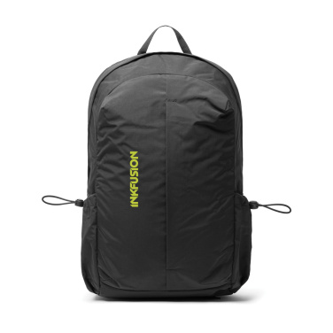 Logo trade promotional giveaways image of: KENTO URBAN RCS recycled nylon 15.6 inch Backpack with front