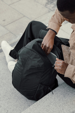 Logo trade promotional giveaways image of: KENTO URBAN RCS recycled nylon 15.6 inch Backpack with front