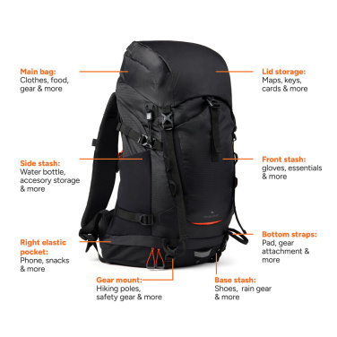 Logotrade promotional item image of: Nordic Drift Trail RCS backpack 33L