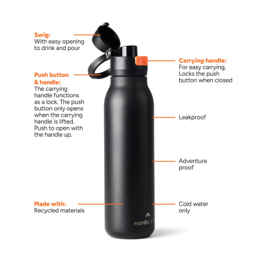 Logo trade promotional item photo of: Nordic Drift Trail RCS Single Wall Water Bottle 750ml