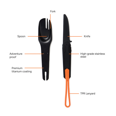 Logo trade promotional giveaway photo of: Nordic Drift Trail 4 in 1 outdoor cutlery
